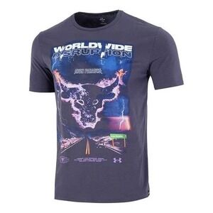 Under Armour Shirt Mens Small Project Rock Worldwide Disruption Iron‎ Paradise